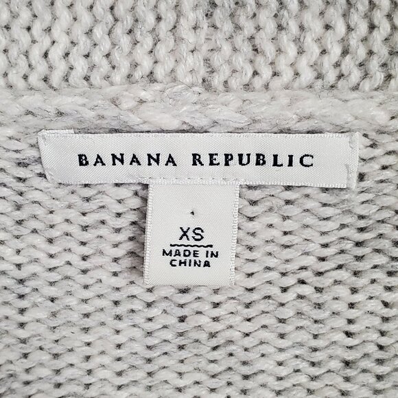 Banana Republic Womens XS Sweater Cable Knit Deep V Lambswool Cashmere Modal - Picture 4 of 11